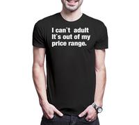 Urban Backwoods I Can't Adult - Camiseta para hombre, Negro , XS-5XL