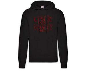 Urban Backwoods I Went To The Upside Down T-Shirt Hoodie Sudadera con Capucha Sweatshirt Negro Talla M