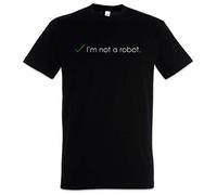 Urban Backwoods I'm Not A Robot Camiseta De Hombre T-Shirt Negro Talla L