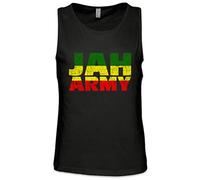Urban Backwoods Jah Army Men Uomo Canotta Tank Top Vest Negro Talla 5XL