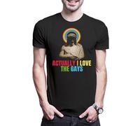 Urban Backwoods Jesus Loves The Gays - Camiseta para hombre, Negro , XS-5XL