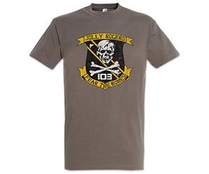 Urban Backwoods Jolly Rogers Patch Camiseta De Hombre T-Shirt Gris Talla 2XL