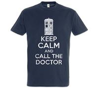 Urban Backwoods Keep Calm and Call The Doctor Camiseta De Hombre T-Shirt Azul Talla M