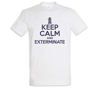 Urban Backwoods Keep Calm and Exterminate Camiseta De Hombre T-Shirt Blanco Talla S