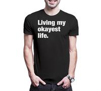 Urban Backwoods Living My Okayest Life - Camiseta para hombre, Negro , XS-5XL