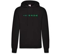 Urban Backwoods Lost Code Hoodie Sudadera con Capucha Sweatshirt Negro Talla L