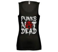 Urban Backwoods Punks Not Dead II Mujer Camiseta Sin Mangas Women Tank Top Negro Talla S