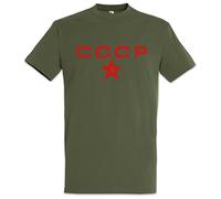 Urban Backwoods Red CCCP Star Camiseta De Hombre T-Shirt Marrón Talla XL