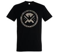 Urban Backwoods S.H.I.E.L.D. Vintage Logo III Camiseta De Hombre T-Shirt Negro Talla XL