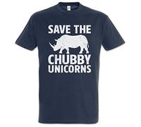 Urban Backwoods Save The Chubby Unicorns Camiseta De Hombre T-Shirt Azul Talla 5XL