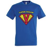 Urban Backwoods Super Vegan Camiseta De Hombre T-Shirt Azul Talla XL