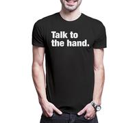 Urban Backwoods Talk to The Hand - Camiseta para hombre, Negro , XS-5XL