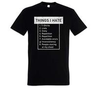 Urban Backwoods Things I Hate Camiseta De Hombre T-Shirt Negro Talla L