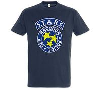 Urban Backwoods Vintage S.T.A.R.S. Logo Camiseta De Hombre T-Shirt Azul Talla XL