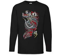 Urban Backwoods Yak Dragon Long Sleeve T-Shirt De Manga Larga Negro Talla 4XL