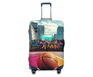 Urban Basketball Graffiti - Funda elástica para equipaje de viaje, protector de maleta, funda de equipaje con impresión antiarañazos, Black, XL
