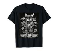 Urban Bunny Streetwear Graphic Rabbit Design Hip Hop Camiseta