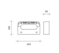 URBAN by Sforzin Aplique de pared LED Aki, antracita, aluminio, 23 cm, 3.000 K