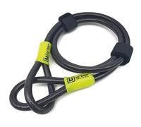 Urban Cable de Seguridad Acero Flexible Universal para Bici o Patinete Ø 10mm Antirrobo Doble Lazo para Fijar Ruedas Sillín Bicicleta Multifunción