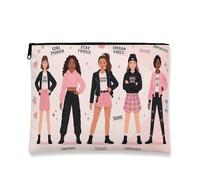 Urban Chic - Bolsa de Maquillaje Peach Power, Bolsa de Viaje para Mujeres, Organizador portátil de Lona con Cremallera, Bolsa de Aseo Diario para el Cuidado de la Piel, 9 x 6.5 Pulgadas