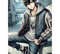 Urban City Prince: College Ruled Lined Notebook with Stylish Anime-Inspired Design: Perfect for Writing, Journaling, Sketching - 7.5 x 9.25 Inches, ... College Ruled, Matching Front and Back Cover