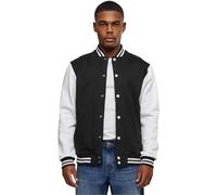 Urban Classics 2-Tone College Sweatjacket Sudadera, Negro (Blk/Blk 00017), L para Hombre