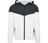 Urban Classics 2-Tone Tech Windrunner, Chaqueta Hombre, Blanco/Negro (White/Black), S
