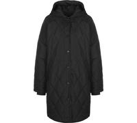 Urban Classics Abrigo con Capucha Acolchado de Diamante de Gran tamaño, Negro, L para Mujer