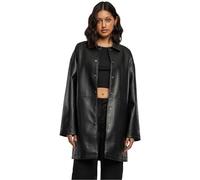 Urban Classics Abrigo mujer de piel artificial Mujer Abrigo imitación Piel Negro