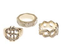 Urban Classics Anillo Dollar 3-Pack Joyería De Moda Anillos Sello 57 S/M 60 L/XL