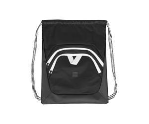 Urban Classics Ball Gym Bag Bolsa de Cuerdas para el Gimnasio, 45 cm, (Black/Black/White)