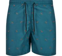 Urban Classics Bañador Bordado Tiburón/Teal/Toffee L