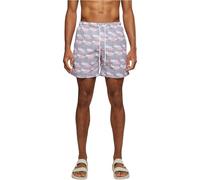 URBAN CLASSICS Bañador Hombre Bermudas Cortos, Shorts de Baño para Natación, Secado Rápido para Vacaciones, Color: flamingo aop, Talla: 3XL