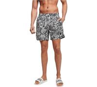 URBAN CLASSICS Bañador Hombre Bermudas Cortos, Shorts de Baño para Natación, Secado Rápido para Vacaciones, Color: tattoo aop, Talla: S