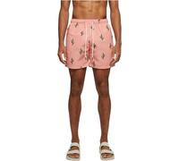 URBAN CLASSICS Bañador Hombre Bermudas Cortos, Shorts de Baño para Natación, Secado Rápido para Vacaciones, Color: cactus aop, Talla: M