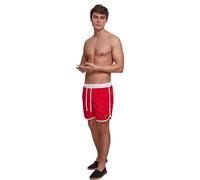 Urban Classics Retro, Bañadores Ajustados Para Hombre, Rojo/blanco, M