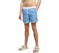 Urban Classics Bañador Retro para Hombre, Blanco/Azul, S