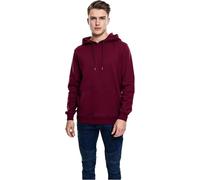 Urban Classics Basic Sweat Hoody, Sudadera con capucha Hombre, Rojo (Port), XS