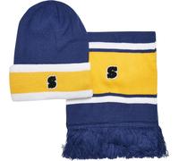 Urban Classics Beanie College Team Package Beanie And Scarf Spaceblue/Californiayellow/Wht Einheitsgröße