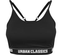 Urban Classics BH Deportiva Racerback Logo Yoga Fitness, Negro