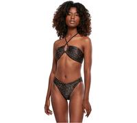 Urban Classics Bikini AOP Bañador Mujer 2 Piezas Cuello Halter Brownleo