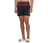 Urban Classics Block Swim Shorts Bañadores Ajustados para Hombre, Cherry/Black, XL