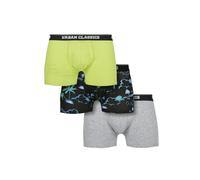 Urban Classics Boxer para hombre, set de 3 boxers para hombre de suave algodón, elástico en la cintura, disponibles en varios conjuntos de colores y estampados, tallas S - 5XL
