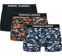 Urban Classics Boxer Short 3-Pack Hombre Set de Boxers Negro/Camuflaje S 95% algodón, 5% elastán