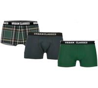 Urban Classics Boxershort Boxer Shorts 3-Pack Dgrn Plaidaop+Btlgrn/Dblu+Dgrn S