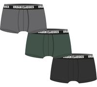 Urban Classics Boxershort Boxer Shorts 3-Pack Gris/Verde oscuro/Negro 4XL
