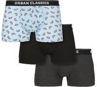 Urban Classics Boxershort Boxer Shorts 3-Pack Melon Aop+Ch Negro 5XL