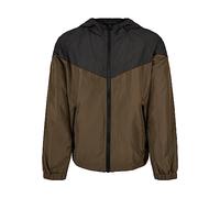 Urban Classics Boys 2-tone Tech Windrunner Chaqueta Niños, negro/verde oliva oscuro, 158-164