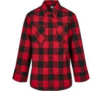 Urban Classics Boys Checked Flanell Shirt Camisa, Negro/Rojo, 158 cm-164 cm para Niños