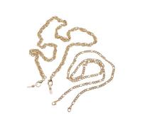 URBAN CLASSICS Cadenilla para Gafas, Set de 2 Cordones para Gafas de Sol de Metal, Color Oro o Plata, Cierre de Mosquetón en los Extremos, 72 cm